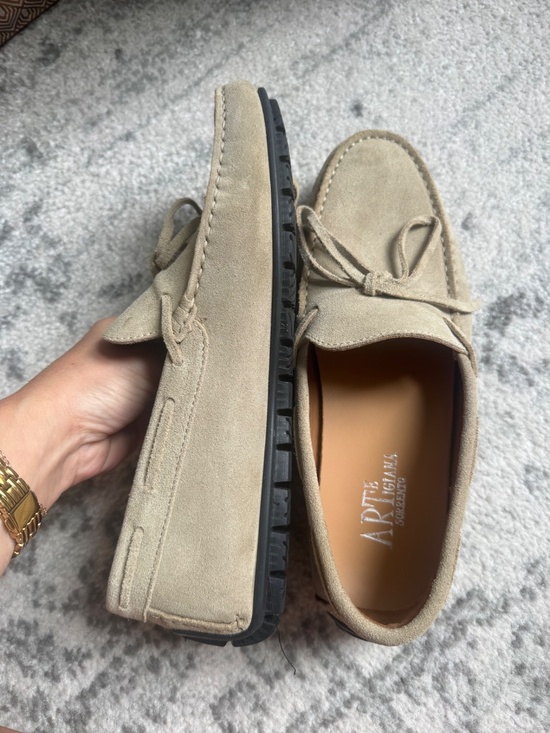 ArteArtigiana Sorrento Beige Suede Moccasin main image 4